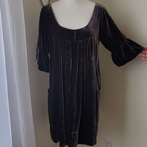 See by Chloe brown velvet dress